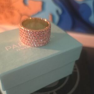 Pandora Rose Gold Ring with Pink Crystals